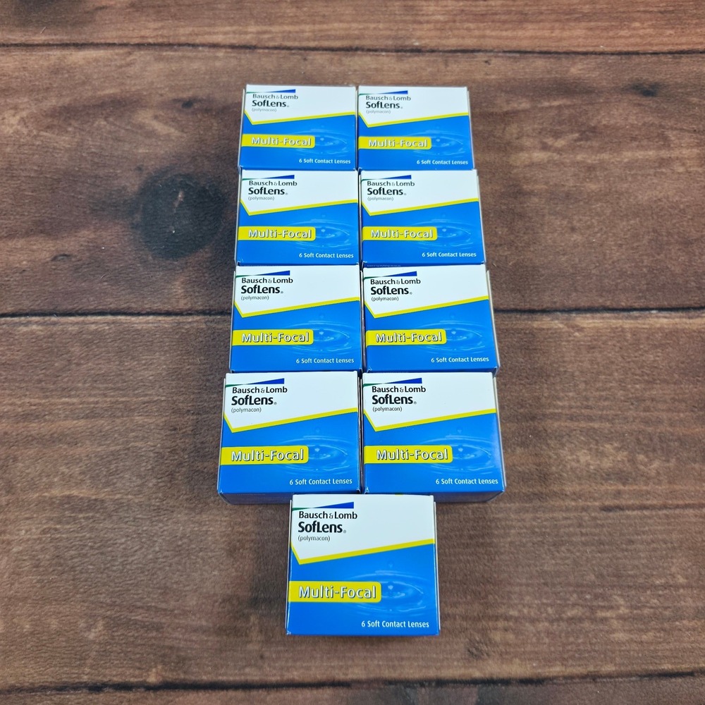 Bausch & Lomb SofLens Multi-Focal Contacts 9 Boxes Blue New Expired Prop Display